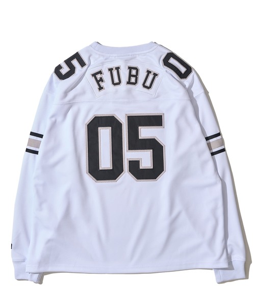 FUBU( フブ)の「【FUBU/フブ】ブランドロゴ ナンバーワッペン Vネック ゲームシャツ(スウェット・メンズ・ブラック/ホワイト/グリーン・MEDIUM/LARGE/X-LARGE)」の10枚目の写真
