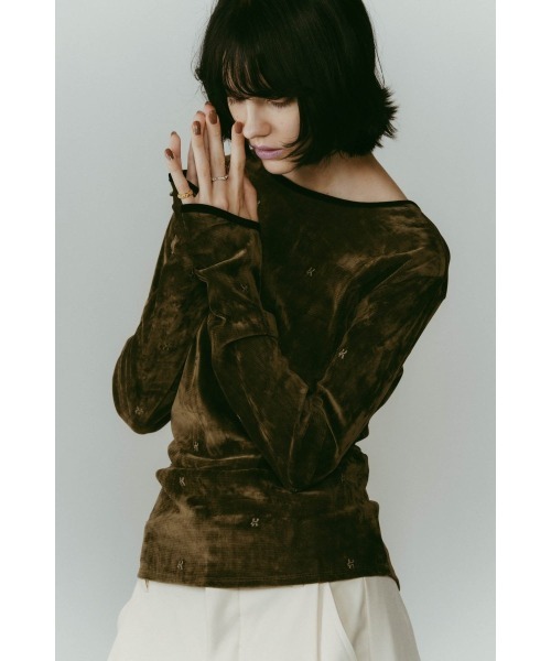 2way sheer velours tops（その他トップス）｜Knuth Marf