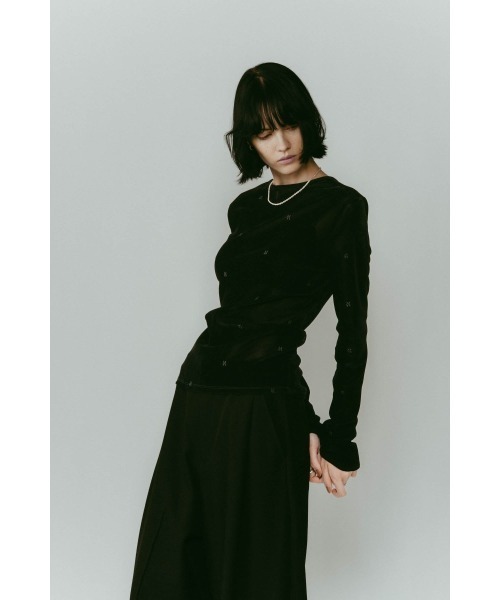 2way sheer velours tops（その他トップス）｜Knuth Marf