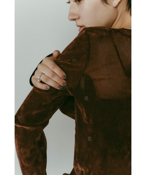 2way sheer velours tops（その他トップス）｜Knuth Marf