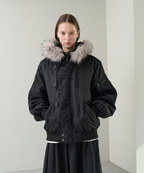 ジャケット・アウター far jacket y2k / flight jacket N-2B 90s military type N2B flight jacket y2k ファー military type N2B far