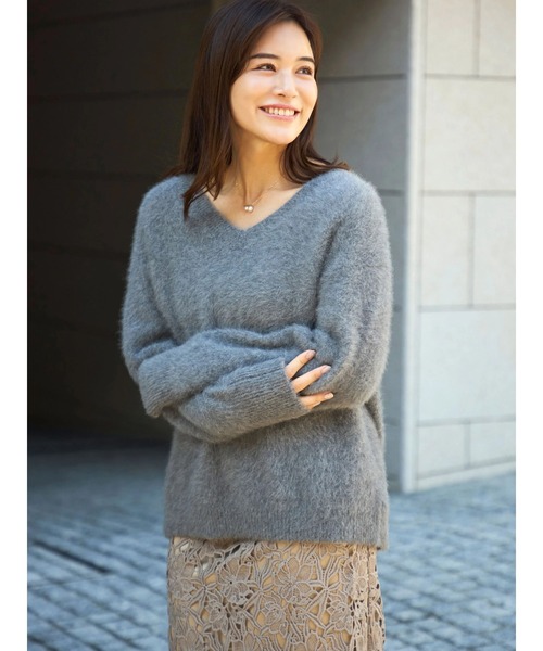 tonal PREMIUM FOX CASHMERE Vネックプルオーバー TONAL（トーナル） ニット セーター PREMIUM FOX×CASHMERE Vネックプル