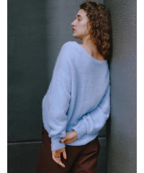 セール】PREMIUM FOX×CASHMERE Vネックプルオーバー（ニット/セーター