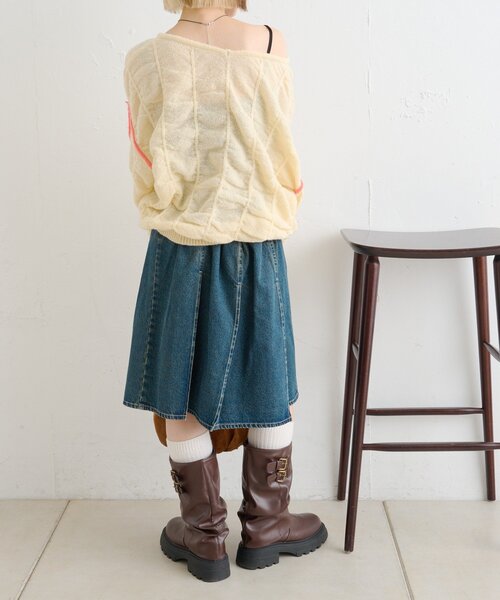 w closet（ダブルクローゼット）の「ダブルベルトミディスカート（スカート・レディース・ブルー/レッド/グリーン・FREE）」の19枚目の写真