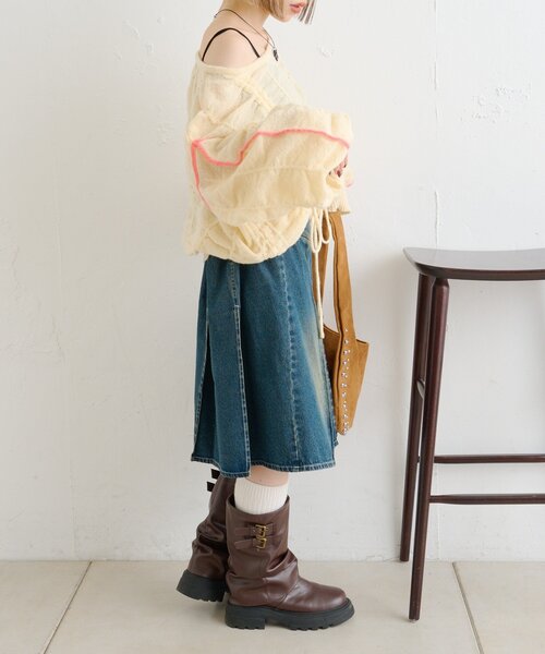 w closet（ダブルクローゼット）の「ダブルベルトミディスカート（スカート・レディース・ブルー/レッド/グリーン・FREE）」の20枚目の写真