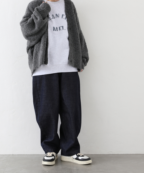 JOURNAL STANDARD LUXE(ジャーナルスタンダード ラックス)の「ブークレー Vネックカーディガン(カーディガン/ボレロ・レディース・ベージュ/チャコールグレー・FREE)」の9枚目の写真