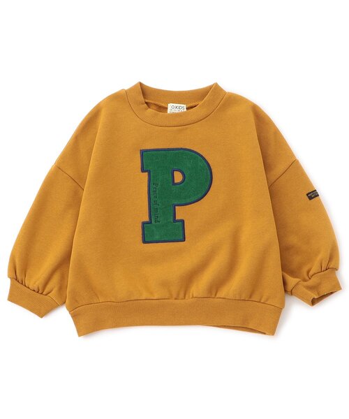 F.O.KIDS(エフオーキッズ)の「【ジュニア対応】アップリケトレーナー(スウェット・キッズ・マスタード/キナリ/チャコール/ターコイズブルー・140/130/120/110/100/90/80)」の4枚目の写真