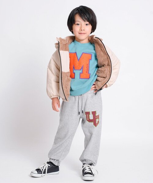 F.O.KIDS(エフオーキッズ)の「【ジュニア対応】アップリケトレーナー(スウェット・キッズ・マスタード/キナリ/チャコール/ターコイズブルー・140/130/120/110/100/90/80)」の10枚目の写真