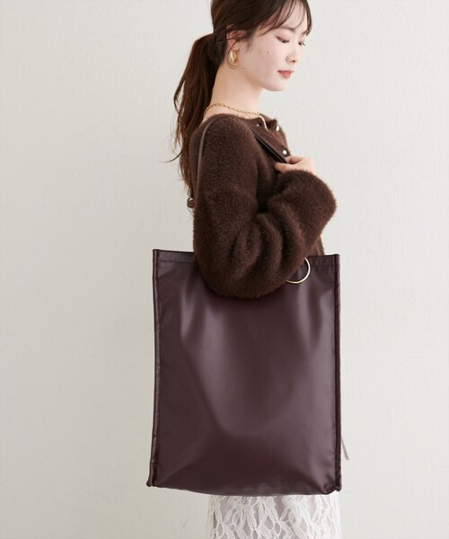 natural couture（ナチュラルクチュール）の「〈osono〉合皮参戦バッグ（トートバッグ・レディース・サックスブルー/ブラック/シルバー/ブラウン・FREE）」の21枚目の写真