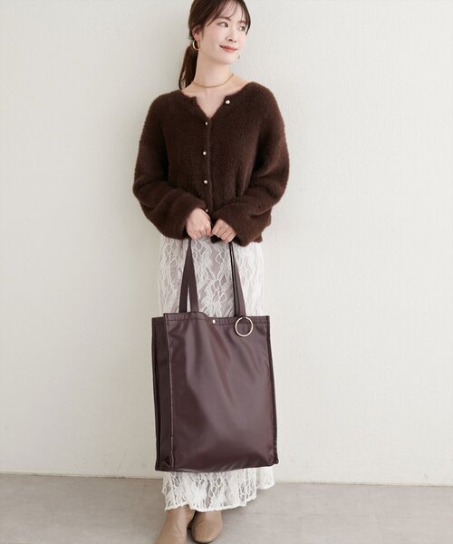 natural couture（ナチュラルクチュール）の「〈osono〉合皮参戦バッグ（トートバッグ・レディース・サックスブルー/ブラック/シルバー/ブラウン・FREE）」の22枚目の写真