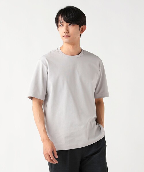 BEAMS HEART(ビームスハート)の「【7/31値下げ】遮熱 ドレスポンチ クルーネック Tシャツ 26SS(吸水速乾・UVカット・接触冷感)(Tシャツ/カットソー・メンズ・ホワイト/ライトグレー/ネイビー/ブラック/オリーブ/チャコールグレー・SMALL/MEDIUM/LARGE/X-LARGE)」の4枚目の写真