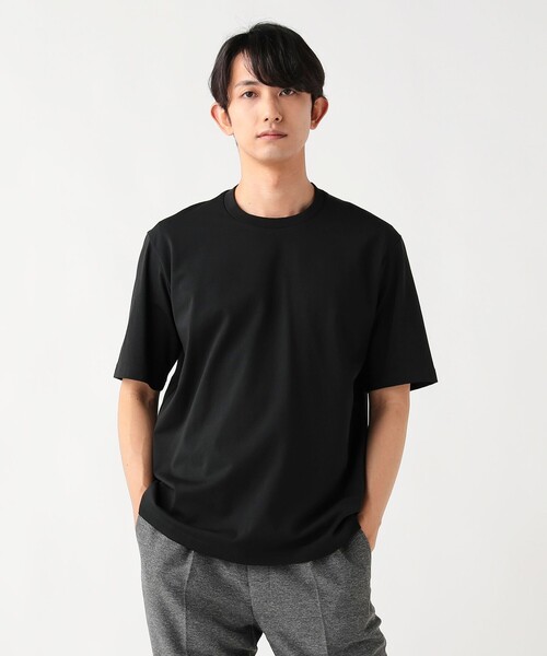 BEAMS HEART(ビームスハート)の「【7/31値下げ】遮熱 ドレスポンチ クルーネック Tシャツ 26SS(吸水速乾・UVカット・接触冷感)(Tシャツ/カットソー・メンズ・ホワイト/ライトグレー/ネイビー/ブラック/オリーブ/チャコールグレー・SMALL/MEDIUM/LARGE/X-LARGE)」の3枚目の写真