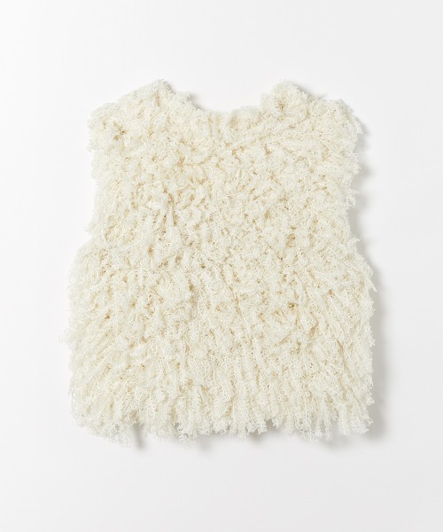 leinwande(ラインヴァンド)の「【leinwande】Sheep Knitted Vest(ベスト・レディース・グレー/ホワイト・ONE SIZE)」の4枚目の写真