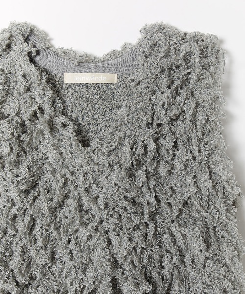 leinwande(ラインヴァンド)の「【leinwande】Sheep Knitted Vest(ベスト・レディース・グレー/ホワイト・ONE SIZE)」の7枚目の写真