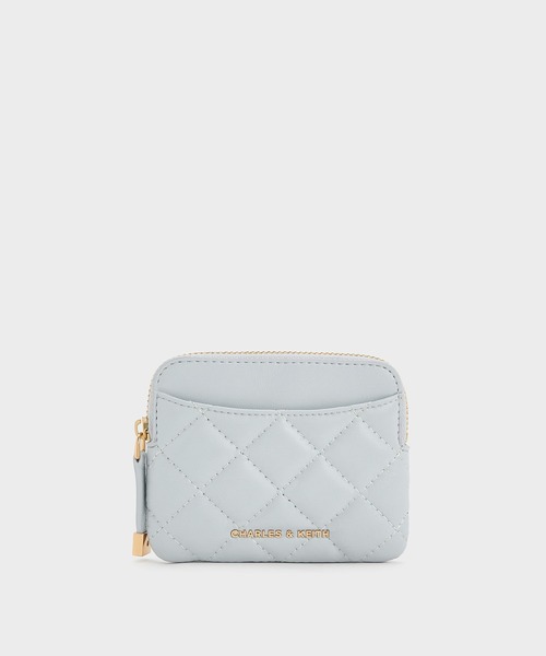 CHARLES & KEITH（チャールズ & キース）の「Alva アルヴァ キルティング トップジップ カードホルダー（カードケース・レディース・ブルーグラス/ブラック/シルバー系その他・XXS）」の2枚目の写真