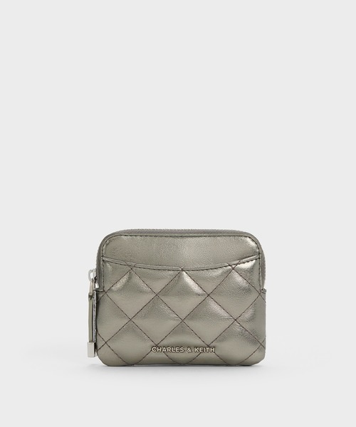 CHARLES & KEITH（チャールズ & キース）の「Alva アルヴァ キルティング トップジップ カードホルダー（カードケース・レディース・ブルーグラス/ブラック/シルバー系その他・XXS）」の3枚目の写真