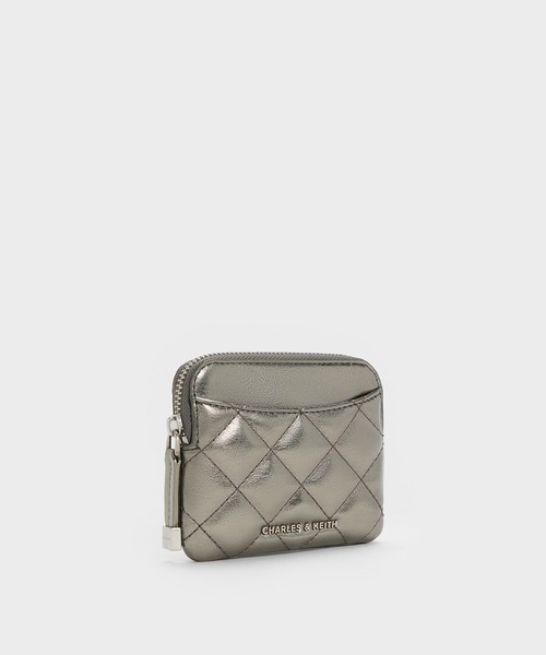 CHARLES & KEITH（チャールズ & キース）の「Alva アルヴァ キルティング トップジップ カードホルダー（カードケース・レディース・ブルーグラス/ブラック/シルバー系その他・XXS）」の5枚目の写真