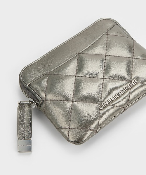 CHARLES & KEITH（チャールズ & キース）の「Alva アルヴァ キルティング トップジップ カードホルダー（カードケース・レディース・ブルーグラス/ブラック/シルバー系その他・XXS）」の7枚目の写真