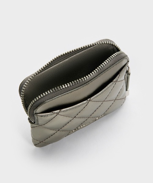 CHARLES & KEITH（チャールズ & キース）の「Alva アルヴァ キルティング トップジップ カードホルダー（カードケース・レディース・ブルーグラス/ブラック/シルバー系その他・XXS）」の8枚目の写真