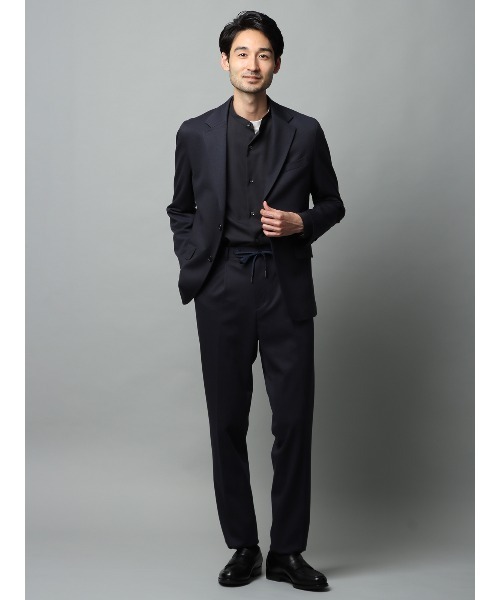 SUIT SQUARE(スーツスクエア)の「バンドカラーシャツ 長袖 ストレッチ ウールポリエステル トロピカル 無地(シャツ/ブラウス・メンズ・チャコールグレー/ブラウン・LL/L/M/S)」の4枚目の写真