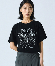 BIG BUTTERFLY SLEEVE TOP_BLACK SILVER