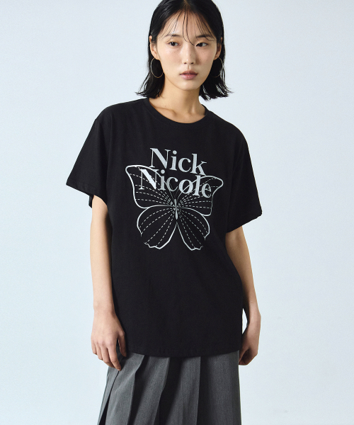 NICK&NICOLE(ニックアンドニコール)の「BIG BUTTERFLY SLEEVE TOP_BLACK SILVER(Tシャツ/カットソー・レディース・その他・FREE)」の4枚目の写真