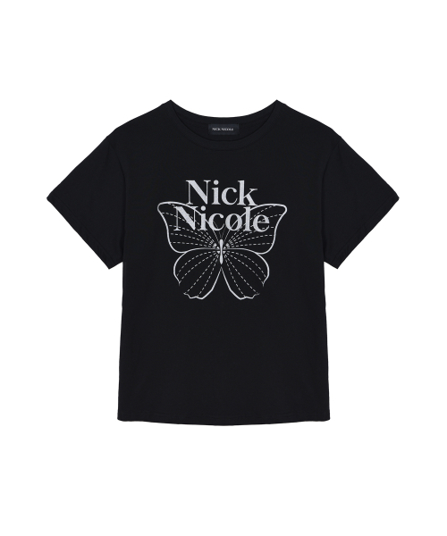 NICK&NICOLE(ニックアンドニコール)の「BIG BUTTERFLY SLEEVE TOP_BLACK SILVER(Tシャツ/カットソー・レディース・その他・FREE)」の5枚目の写真