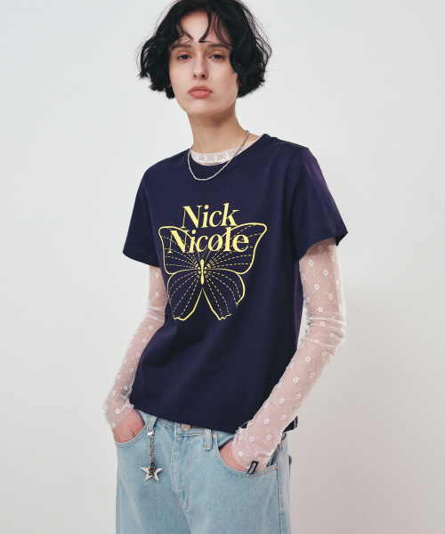 NICK&NICOLE（ニックアンドニコール）の「MASH FLOWER PATTERN TOP_IVORY（Tシャツ/カットソー・レディース・その他・LARGE/MEDIUM）」の2枚目の写真