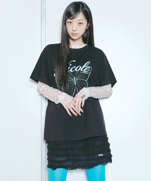 NICK&NICOLE（ニックアンドニコール）の「MASH FLOWER PATTERN TOP_IVORY（Tシャツ/カットソー・レディース・その他・LARGE/MEDIUM）」の5枚目の写真