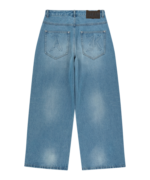 AAKAM（アーカム）の「Embossing Logo Denim Pants (Blue)（デニムパンツ・レディース・その他・2/1）」の13枚目の写真