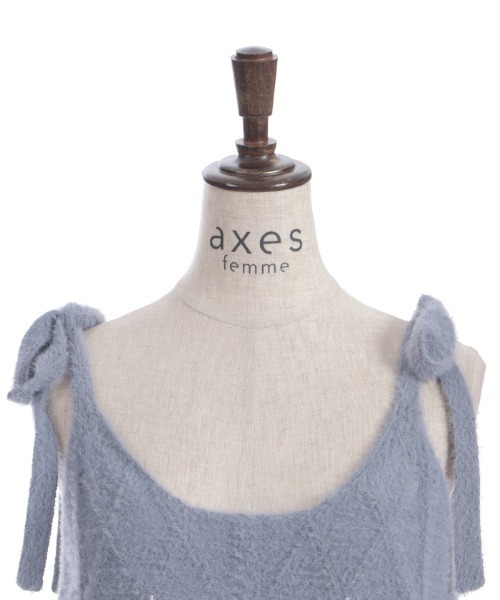 axes femme(アクシーズファム)の「肩リボンシャギービスチェ(ニット/セーター・レディース・グレー/ホワイト/ピンク・FREE)」の19枚目の写真