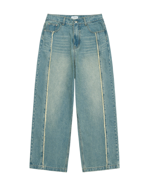 F.ILLUMINATE（フィルミネイト）の「カットオフワイドデニムパンツ-インディゴ（デニムパンツ・レディース・その他・SMALL/MEDIUM/LARGE）」の2枚目の写真
