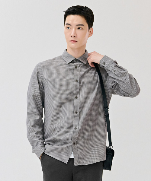 CHASECULT(チェイスカルト)の「男性ベーシックチェックシャツ-ベージュ(シャツ/ブラウス・メンズ・Beige・100/95/105)」の4枚目の写真