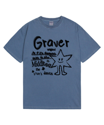 [ユニセックス]スターダンスピグメント半袖Tシャツ_ブルーシャドウ