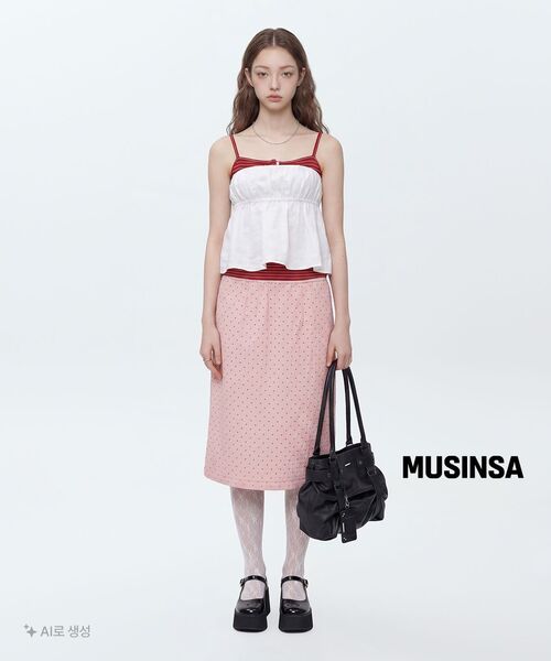 YOUHEE(ユヒ)の「POLKA DOT LAYERED MIDI SKIRT PINK(スカート・レディース・その他・SMALL/MEDIUM)」の9枚目の写真