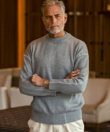 AKM Contemporary | 【WEB・直営店限定】AKM Contemporary(エイケイエムコンテンポラリー)ステッチデザイン クルーネックニット(保温性/通気性)(ニット/セーター)