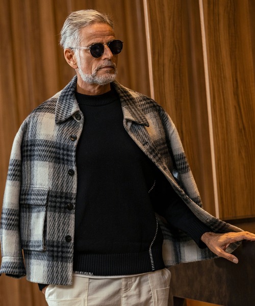 AKM Contemporary(エイケイエムコンテンポラリー)の「【WEB・直営店限定】AKM Contemporary(エイケイエムコンテンポラリー)ステッチデザイン クルーネックニット(保温性/通気性)(ニット/セーター・メンズ・ブラック/グレー・M/L/XL)」の11枚目の写真