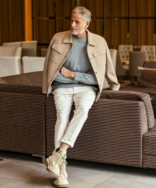 AKM Contemporary(エイケイエムコンテンポラリー)の「【WEB・直営店限定】AKM Contemporary(エイケイエムコンテンポラリー)ステッチデザイン クルーネックニット(保温性/通気性)(ニット/セーター・メンズ・ブラック/グレー・M/L/XL)」の18枚目の写真