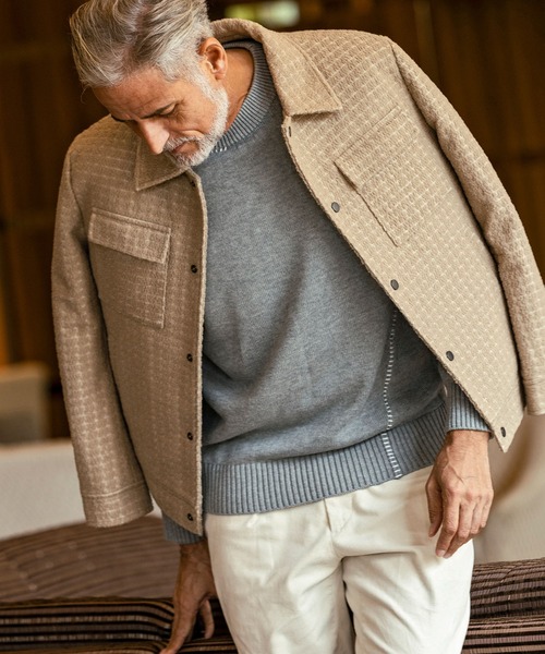 AKM Contemporary(エイケイエムコンテンポラリー)の「【WEB・直営店限定】AKM Contemporary(エイケイエムコンテンポラリー)ステッチデザイン クルーネックニット(保温性/通気性)(ニット/セーター・メンズ・ブラック/グレー・M/L/XL)」の19枚目の写真