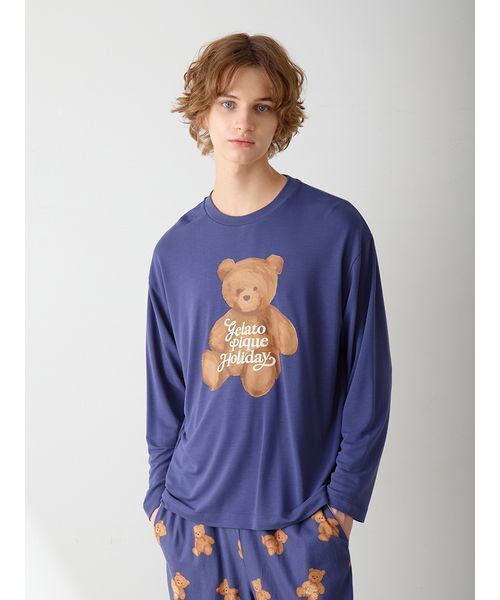 セール】【HOLIDAY】【HOMME】ベアワンポイントロンT（ルームウェア