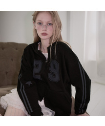 Star Track Sweat Zip-up [Black]