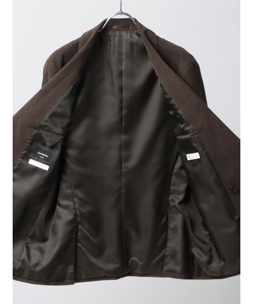 SUIT SQUARE（スーツスクエア）の「スマみえジャケット ダブルブレスト ウォッシャブル CROSS MOVA コーデュロイ（テーラードジャケット・メンズ・ブラウン・LL/S/M/L）」の7枚目の写真