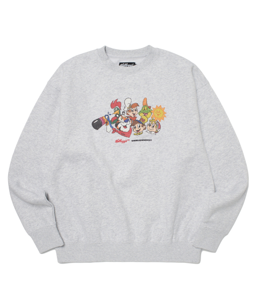 WKNDRS(ウィーキャンドース)の「KELLOGGS FAMILY SWEATSHIRT (L.GREY)(Tシャツ/カットソー・レディース・その他・X-LARGE/MEDIUM/LARGE)」の1枚目の写真