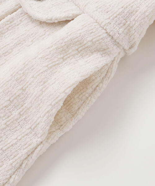 BeBe Petits Pois Vert（ベベプチポワヴェール）の「Aラインニットツイードジャンパースカート（ワンピース・キッズ・オフホワイト/ブルー系その他2・110cm/140cm/95cm/100cm/120cm/150cm/130cm）」の13枚目の写真