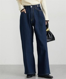 nissen | ウエスト裏ゴムデニムワイドパンツ(デニムパンツ)
