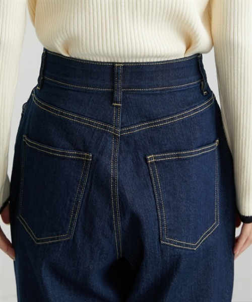 nissen(ニッセン)の「ウエスト裏ゴムデニムワイドパンツ(デニムパンツ・レディース・ネイビー/ブルー・M/L/LL)」の16枚目の写真