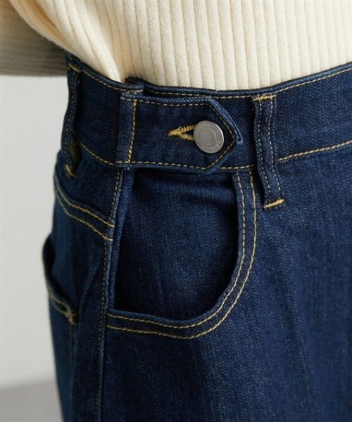 nissen(ニッセン)の「ウエスト裏ゴムデニムワイドパンツ(デニムパンツ・レディース・ネイビー/ブルー・M/L/LL)」の19枚目の写真