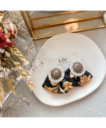 【Lily accessory】インド刺繍リボンピアス(MA)