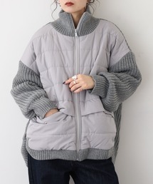EGLANTINE ニット切り替え中綿ジャケット