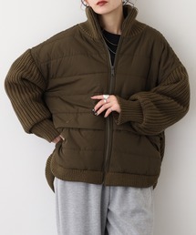 EGLANTINE ニット切り替え中綿ジャケット